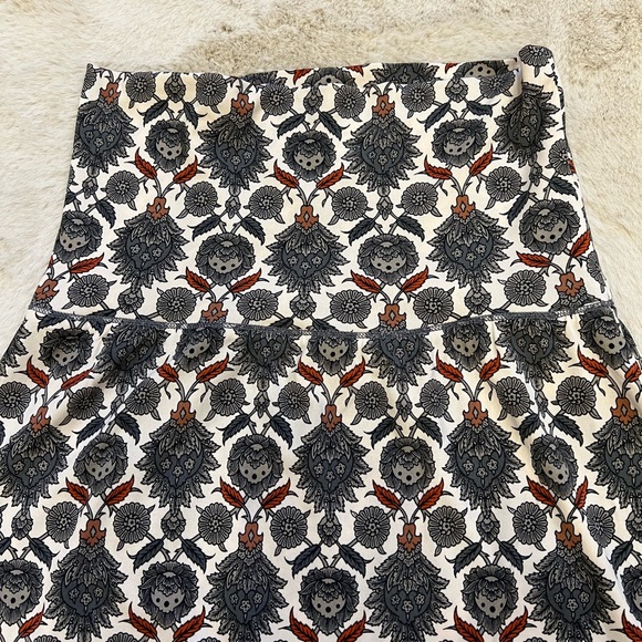 MAX STUDIO skirt printed foldover waistband a-line stretch - Picture 5 of 13